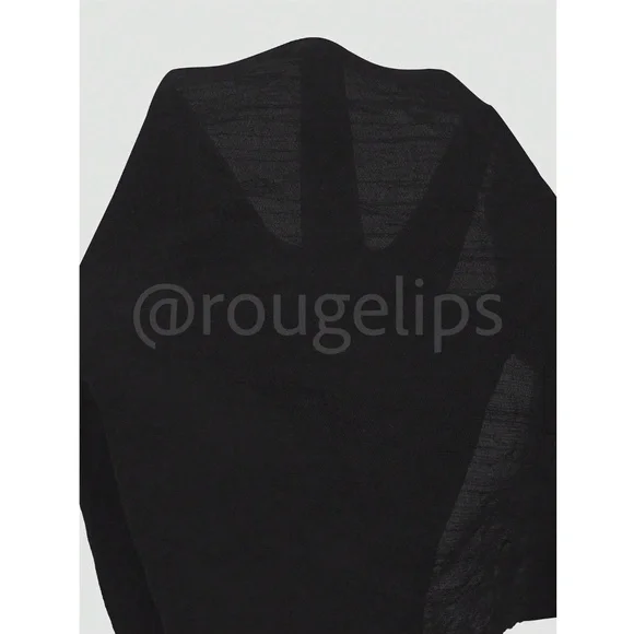 Black Long Button Up Shirt Beach Coverup Long Sleeve